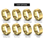 font options for inside engraving on gold intersex flag rings