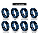 font options for inside engraving on blue ireland rings