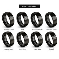 font options for inside engraving on black isobars pressure lines rings