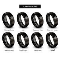 font options for inside engraving on black isobars pressure lines rings