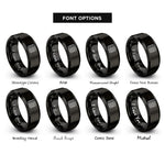 font options for inside engraving on black isobars pressure lines rings