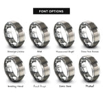 font options for inside engraving on gray isobars pressure lines rings