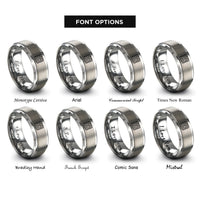 font options for inside engraving on gray isobars pressure lines rings