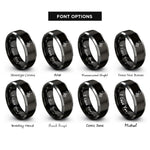 font options for inside engraving on black & silver it rings
