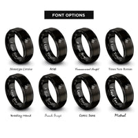 font options for inside engraving on black it rings
