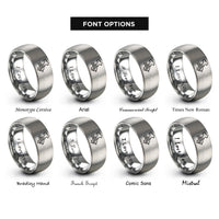 font options for inside engraving on silver it rings