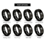 font options for inside engraving on black jack flag rings