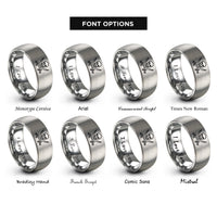 font options for inside engraving on gray jack flag rings