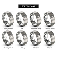 font options for inside engraving on silver jackhammer rings