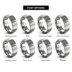 font options for inside engraving on gray java rings