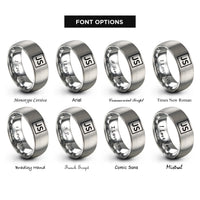 font options for inside engraving on grey javascript rings