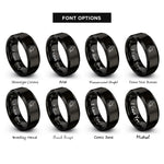 font options for inside engraving on black jazz sax soloist rings