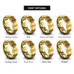 font options for inside engraving on gold jazz sax soloist rings