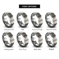 font options for inside engraving on gray jazz sax soloist rings