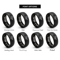font options for inside engraving on black jazz soloist trumpet rings