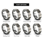 font options for inside engraving on silver jazz soloist trumpet rings