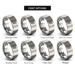 font options for inside engraving on grey jellyfish rings