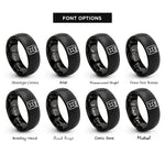 font options for inside engraving on black jerry can rings