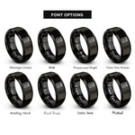 font options for inside engraving on black jerry can rings