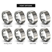 font options for inside engraving on gray jerry can rings