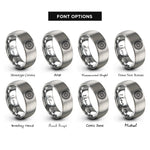 font options for inside engraving on silver jet engine fan rings
