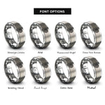 font options for inside engraving on silver jet engine fan rings