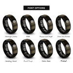 font options for inside engraving on gunmetal & black jet engine fan rings