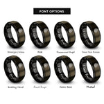 font options for inside engraving on gunmetal & black jet turbine fan rings