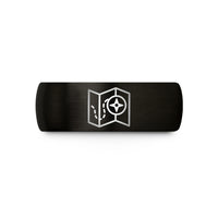 women's jewelry present ideas – black tungsten trail map wedding band