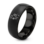 Jewelry for Women Wedding Rings – black tungsten flag toss ring