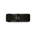 tungsten bands for couples – black tungsten flag toss wedding band