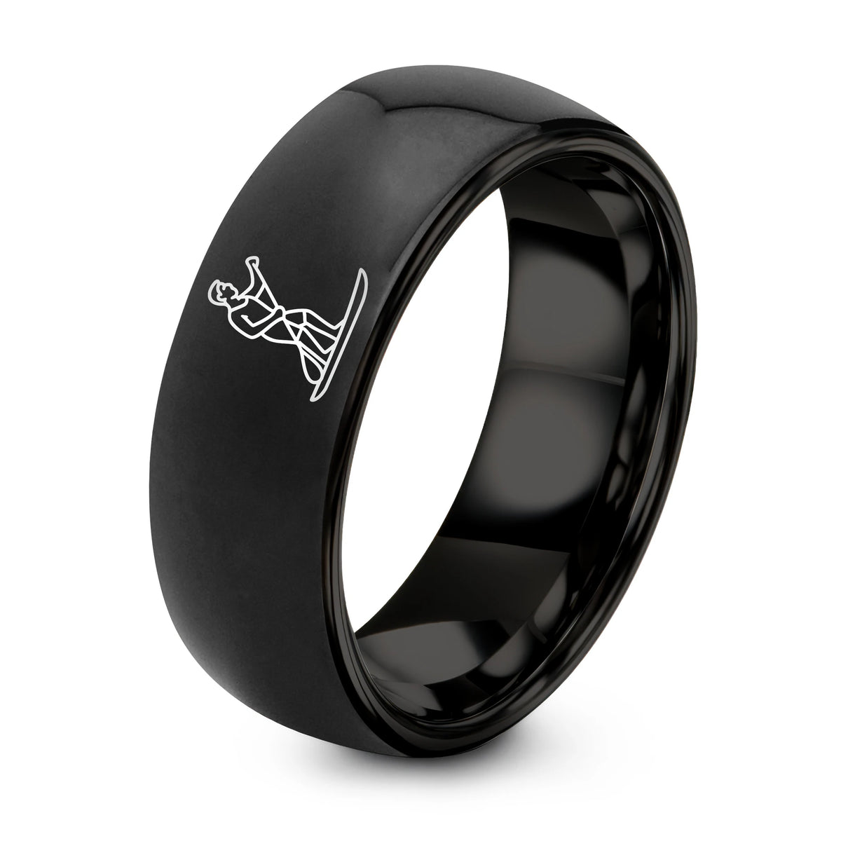 Jewelry for Women Wedding Rings – black tungsten sup paddler ring
