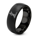 Jewelry for Women Wedding Rings – black tungsten sup paddler ring