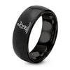 SUP Paddler – Tungsten Wedding Band, 8 mm, Gunmetal, Silver Comfort-Fit Unisex