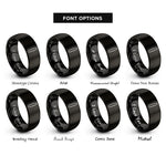 font options for inside engraving on black jigsaw blade rings