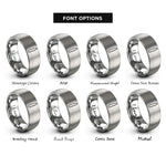 font options for inside engraving on grey jigsaw blade rings