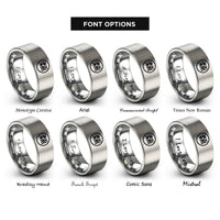 font options for inside engraving on gray jiu jitsu circle rings
