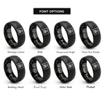 font options for inside engraving on black jolly roger rings