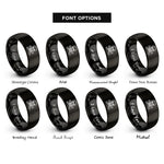 font options for inside engraving on black jolly roger rings