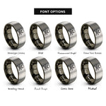 font options for inside engraving on gunmetal & grey jolly roger rings