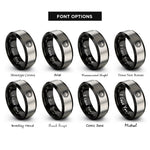 font options for inside engraving on black & silver jormungandr rings