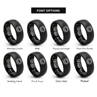 font options for inside engraving on black jormungandr rings