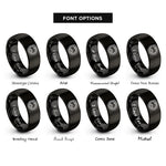 font options for inside engraving on black jormungandr rings