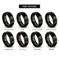 font options for inside engraving on black jormungandr rings