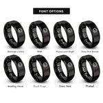 font options for inside engraving on black jormungandr rings
