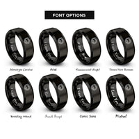 font options for inside engraving on black jormungandr rings