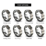 font options for inside engraving on silver jormungandr rings
