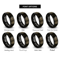font options for inside engraving on gunmetal & black julep strainer rings