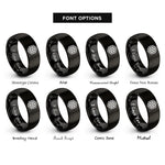 font options for inside engraving on black kagome lattice rings