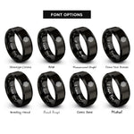 font options for inside engraving on black kagome lattice rings